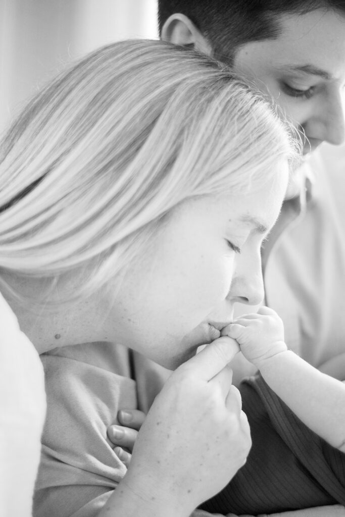 Photographs of mom by a Richmond Newborn Photographer